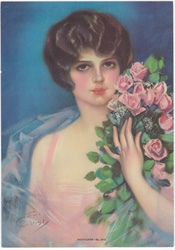 Original vintage calendar / poster art print from the 1920s-1940s